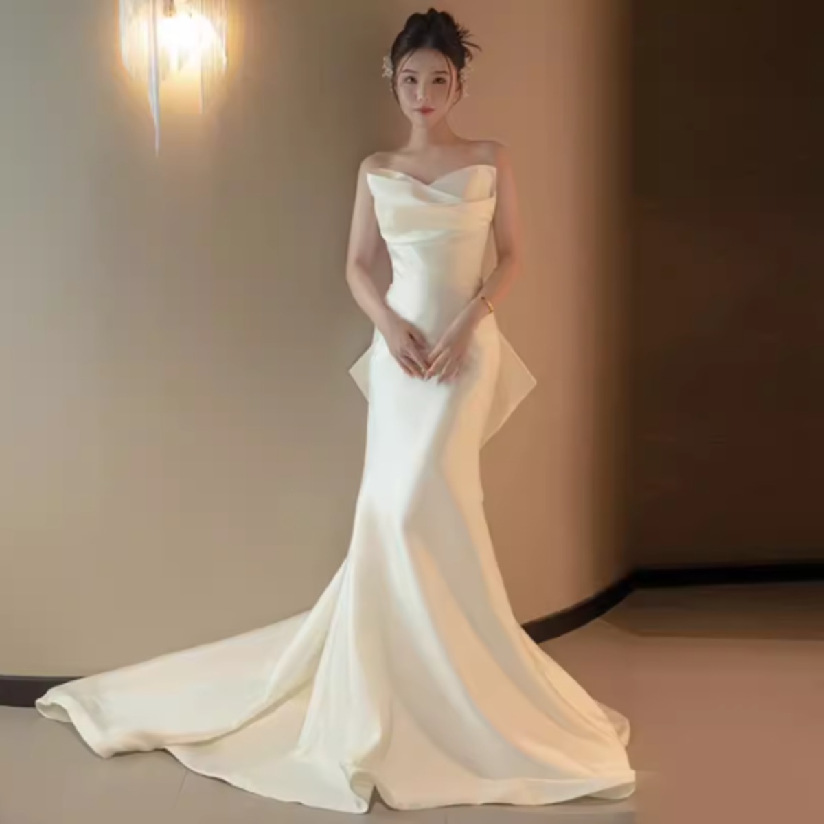 ウエディングドレス レディース 結婚式ドレス パーティードレス 
