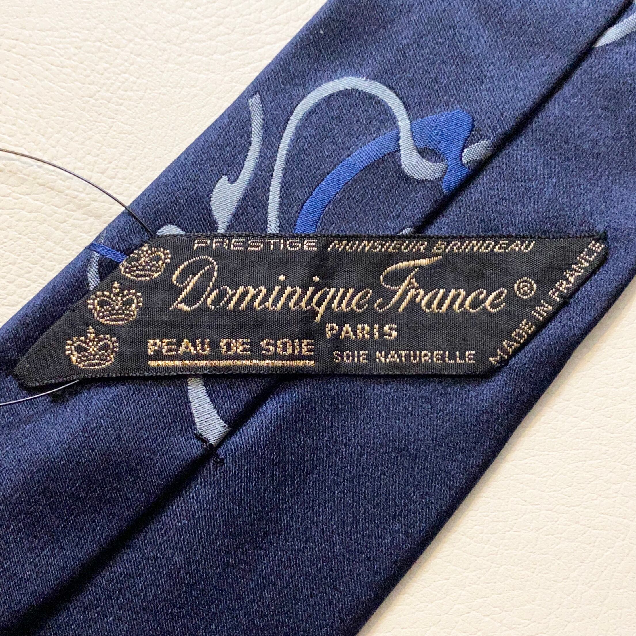 DOMINIQUE FRANCE abstract woven silk tie “peau de soie” | NOIR ONLINE