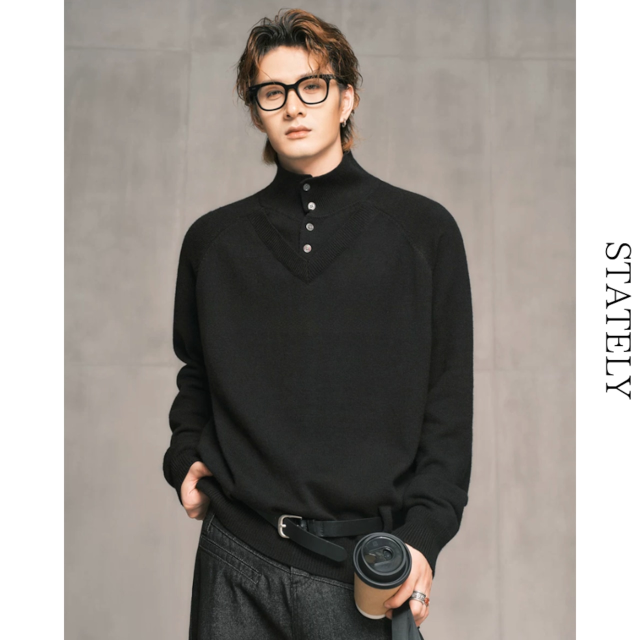 Layered Neck レイヤードニット/2color_T97・画像6