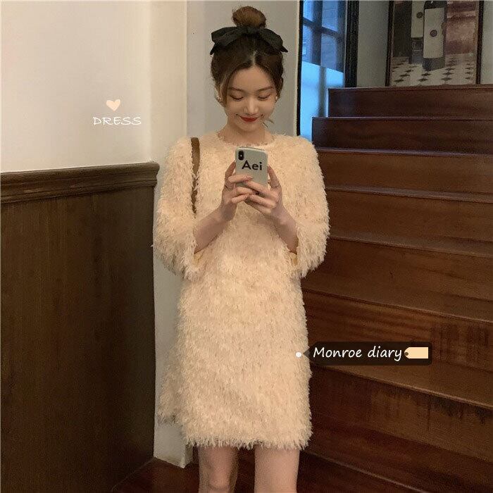 スタンダードドレス ショートスカート オータムウィンタールーズ レトロ 秋物 冬物 モンロー37513896234