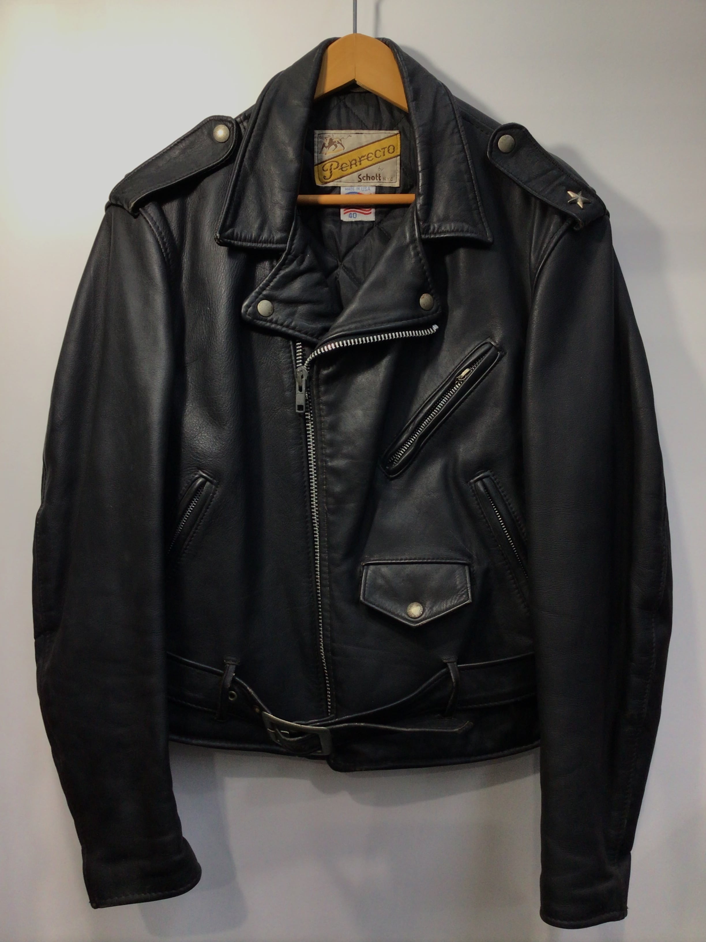 60's Mascot マスコット レザーダブルライダースジャケット Black