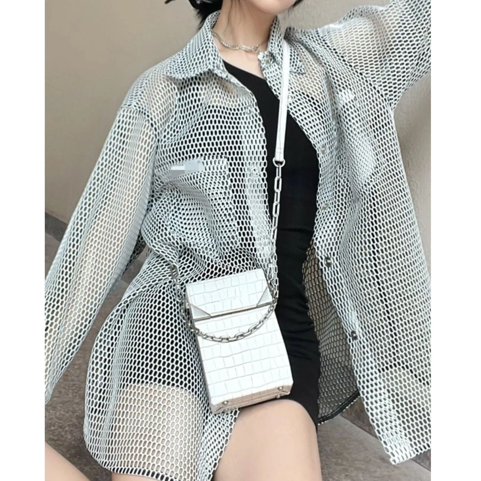 メッシュデザインシャツ d00192 | denity