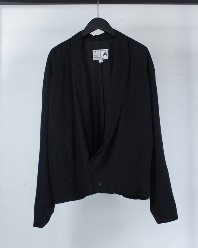【Caka BLACK】Minimal Design Vintage Short Blouson Jacket