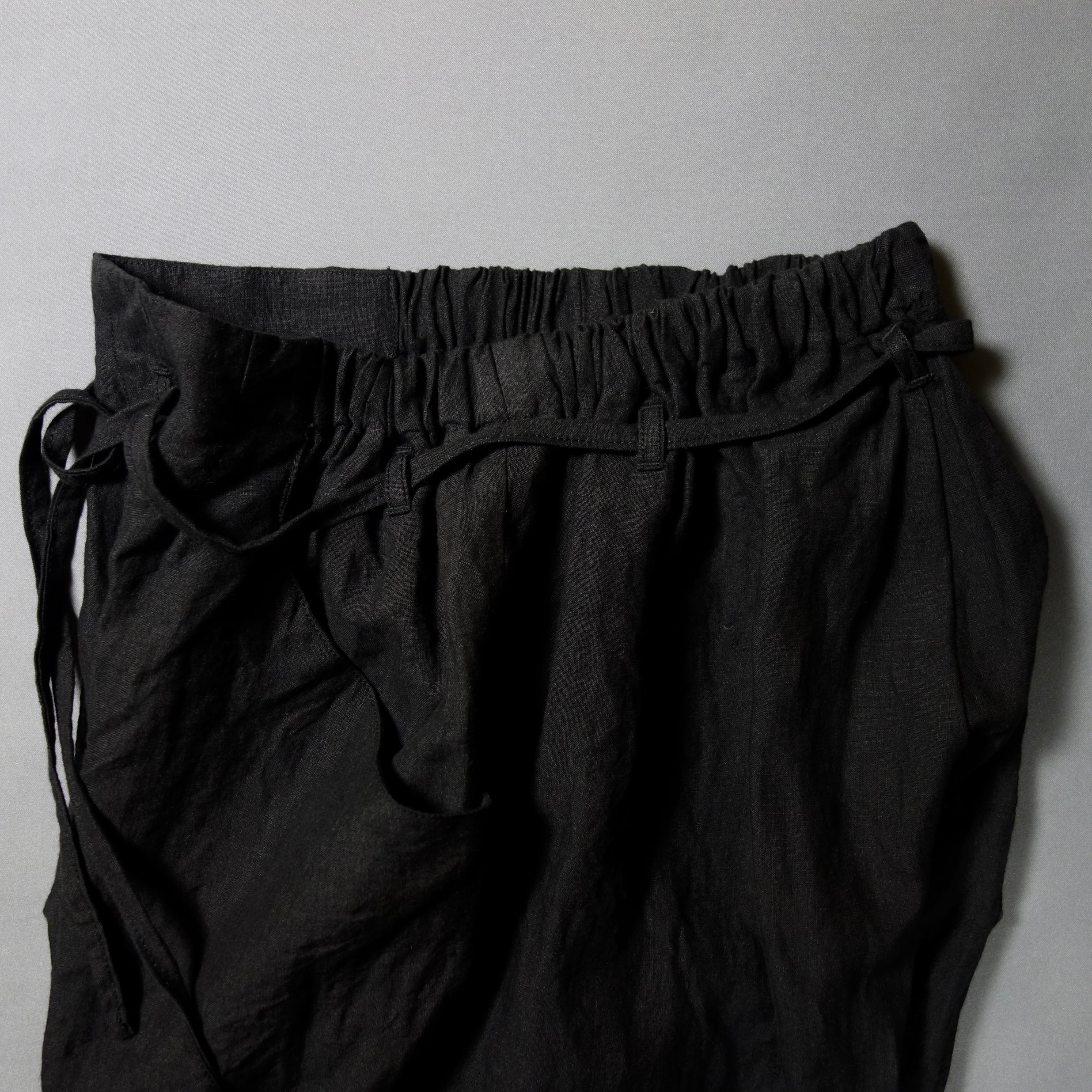 classic venezia linen pants / black
