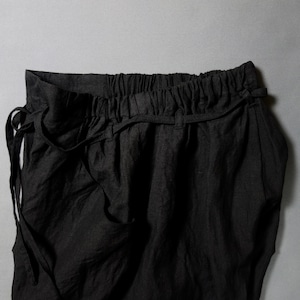 classic venezia linen pants / black