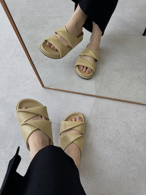 twisted double belt sandal