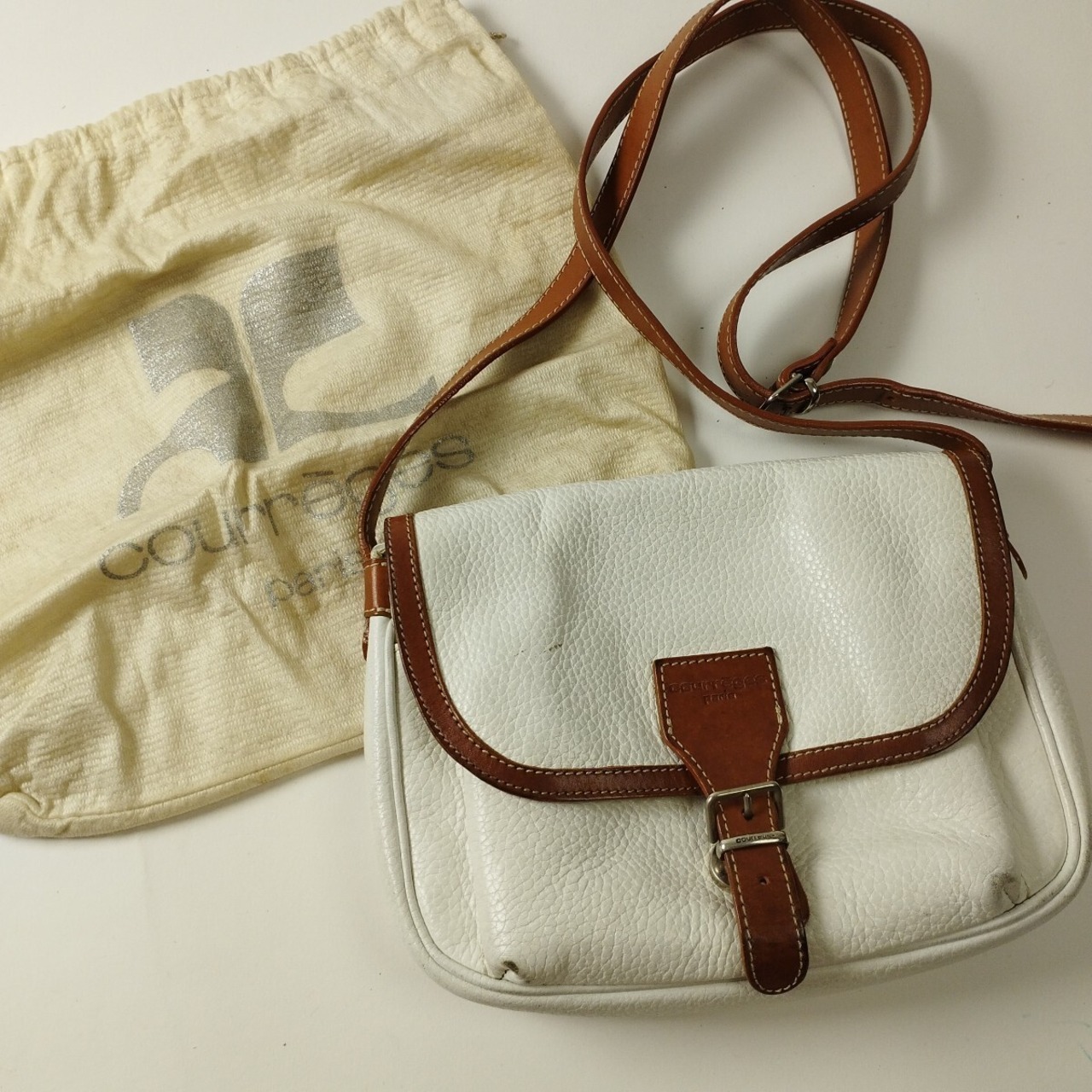 courregesクレージュ ヴィンテージ ショルダーバッグ ブラック 