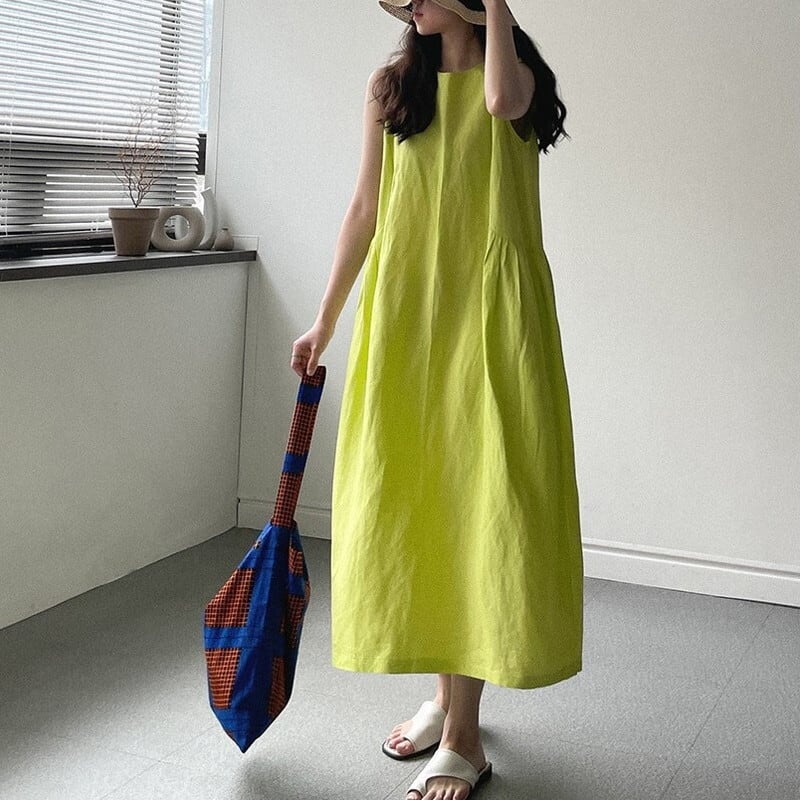 sleeveless a-line dress 103068