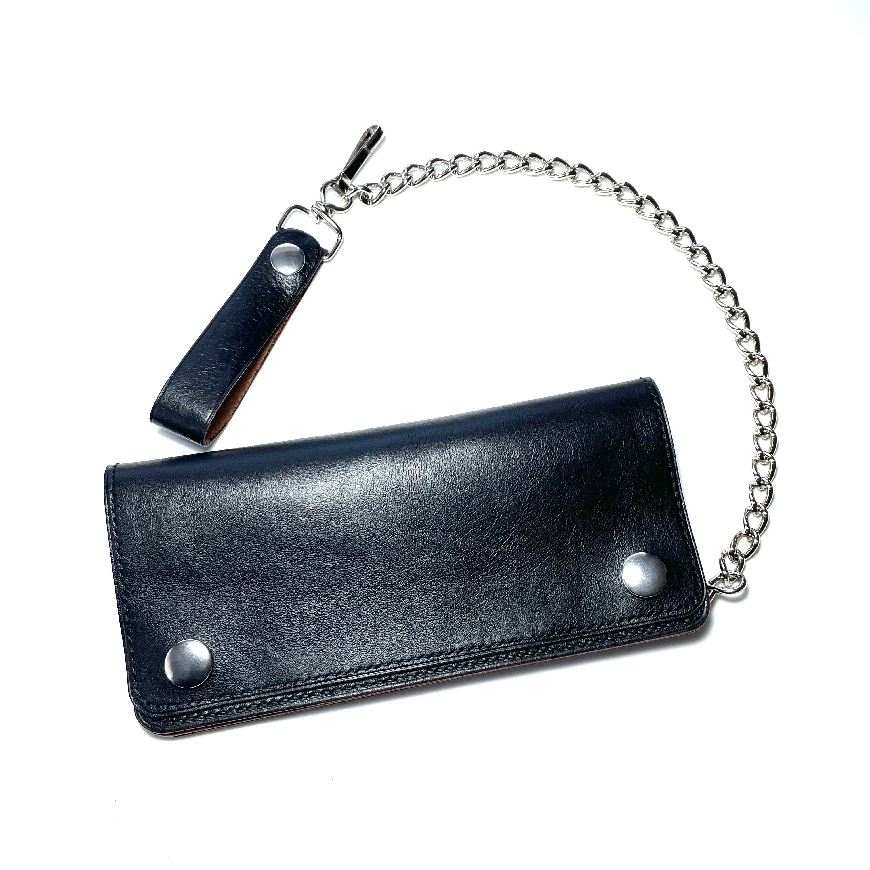 トラッカーウォレット2型 ホースハイドレザー チェーンセット ダーク