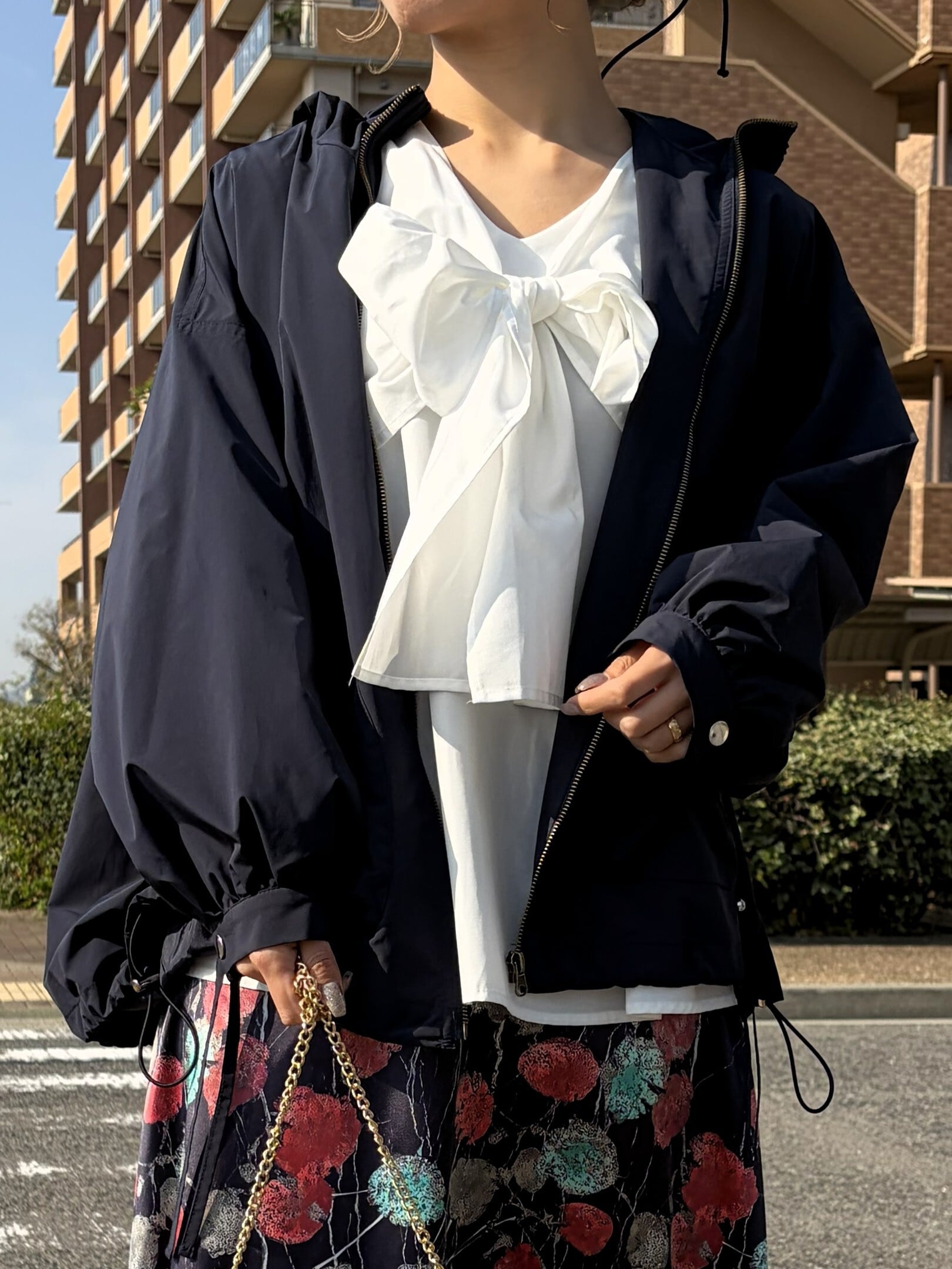 9286KT】タフタドルマンギャザーマウンテンパーカー (9105-61013