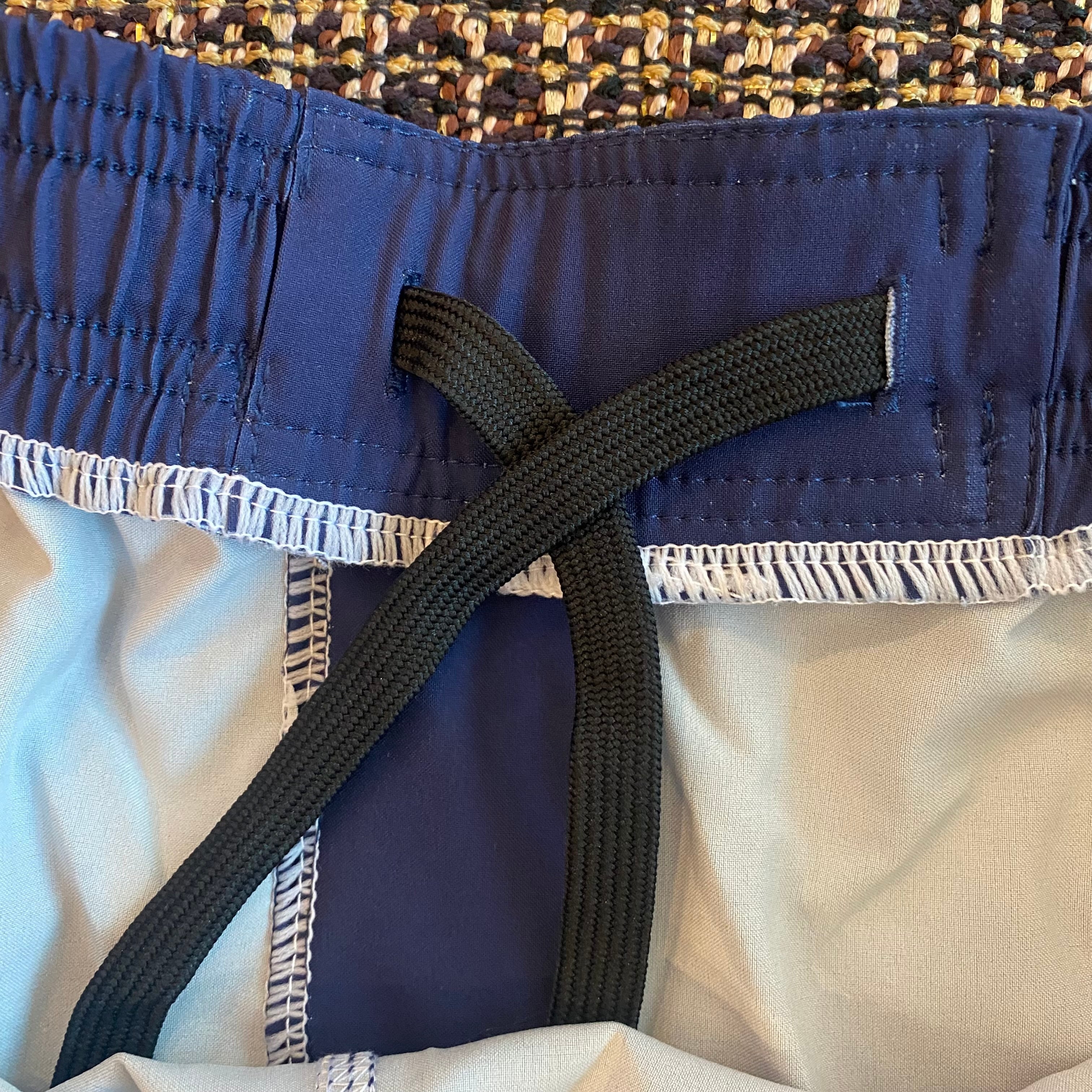 XS【ファイトパンツ】MARRION APPAREL LOGO FIGHT PANTS (Navy×White