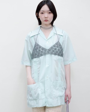 1970s Guayabera shirt / Mint