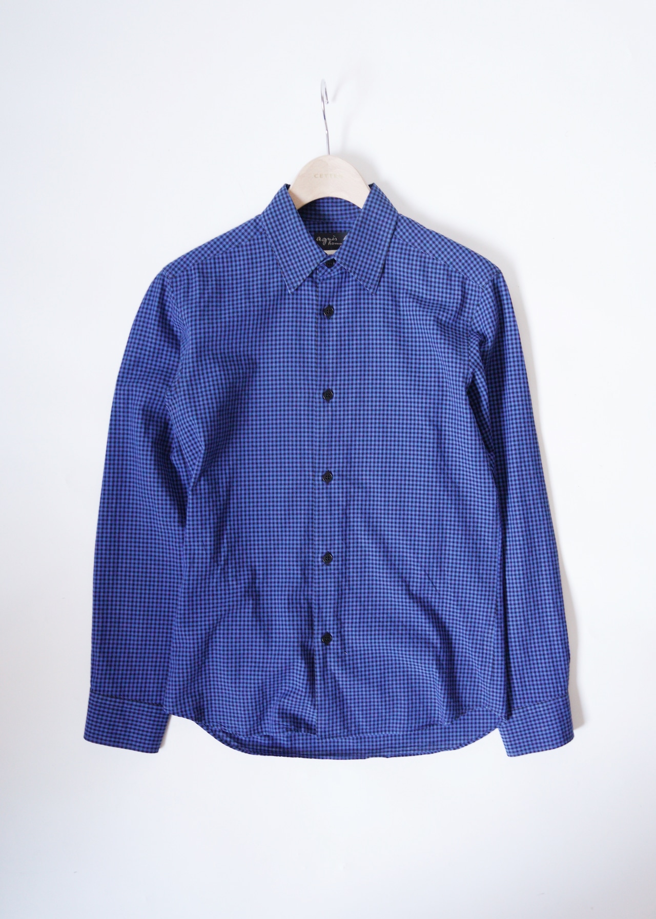 00's agnes b. homme regular collar cotton shirt
