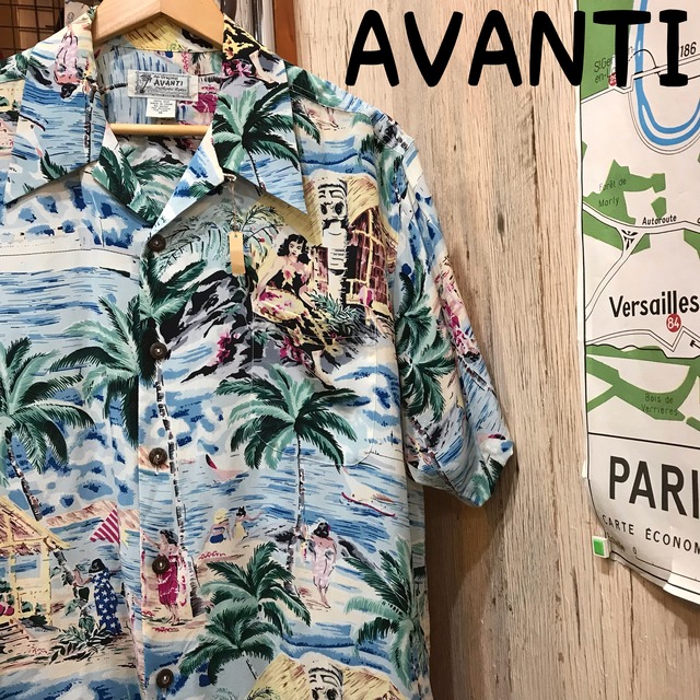 AVANTI アバンティ シルク製アロハシャツ M 古着 (1333) | 温古着新
