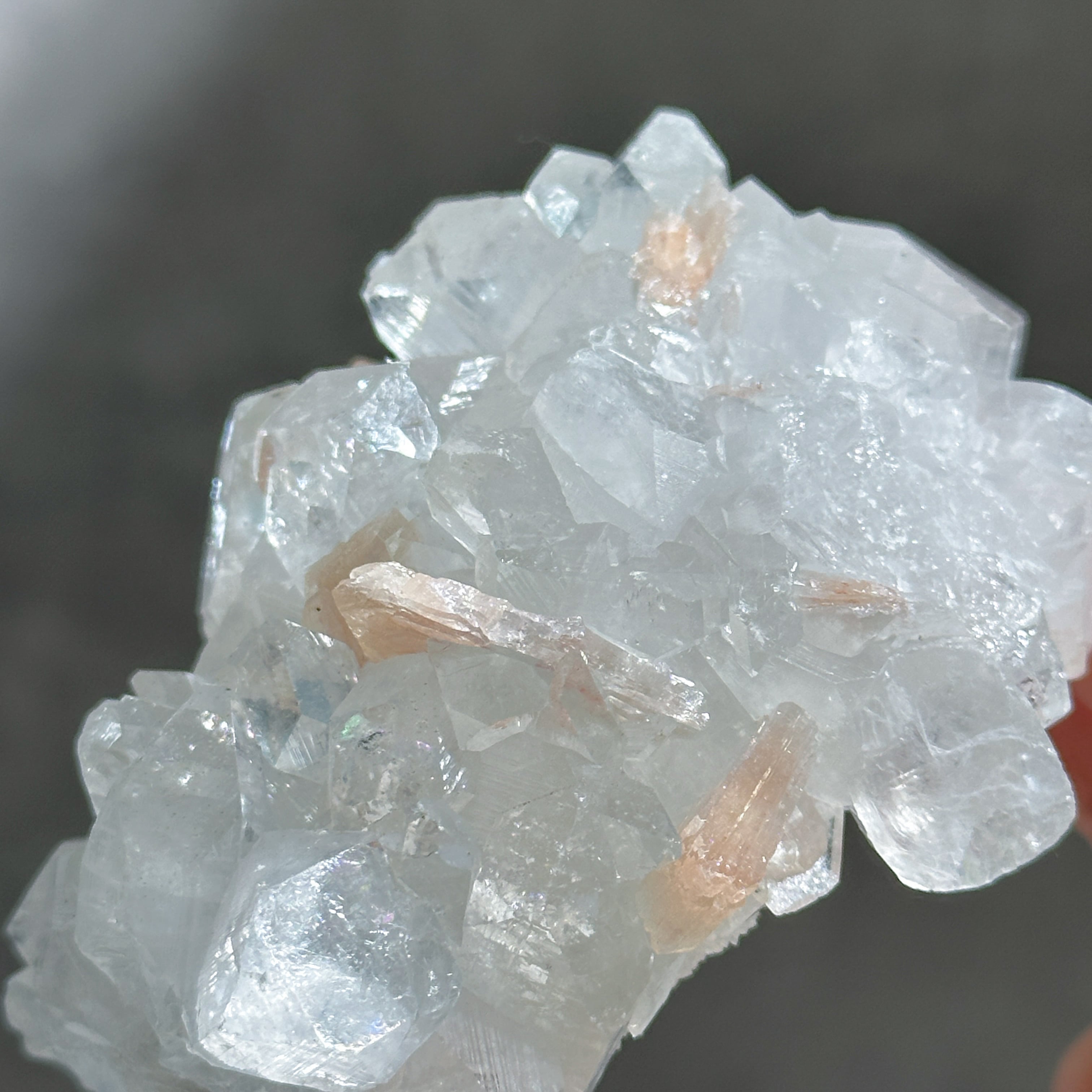 アポフィライト＆スティルバイト原石57◇ Apophyllite & Stilbite