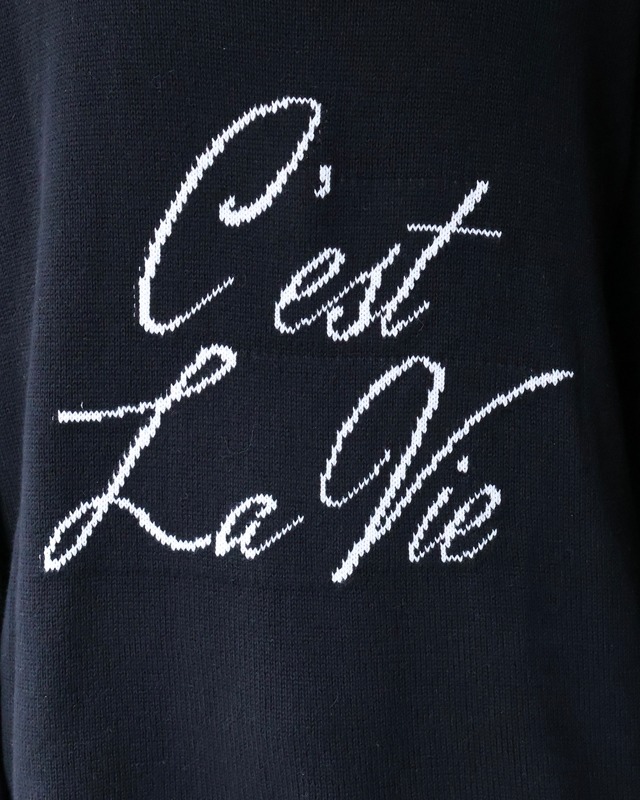 lettering over size knit