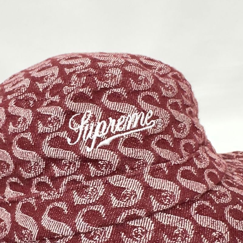 美品 【21FW】 Supreme シュプリーム Monogram Denim Crusher Hat