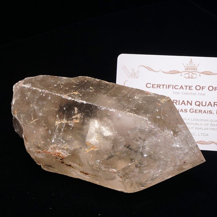 レムリアンシード スモーキークォーツ 原石 虹入り ブラジル ミナスジェライス州 コリント産 証明書付属 一点物 281-252