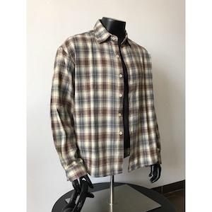 チェックシャツメンズロングシャツジャケット