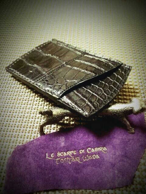 ナイルクロコダイルパスケース・バフ仕上げ