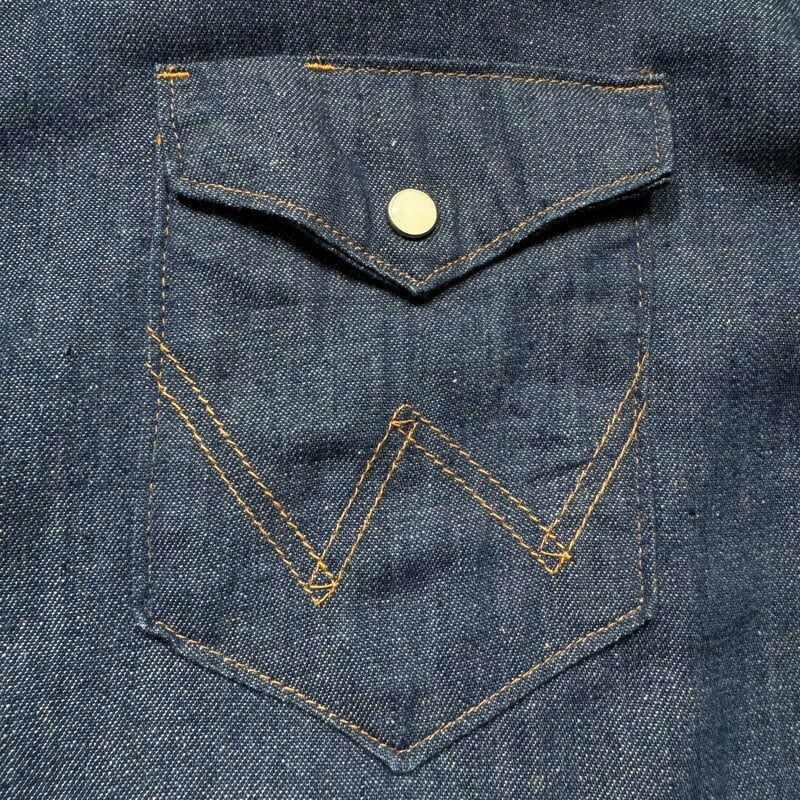 60's WRANGLER 27MW ヴィンテージ デニムシャツ　極上　美品 VINTAGE】60s Wrangler 27MW Western Shirt 