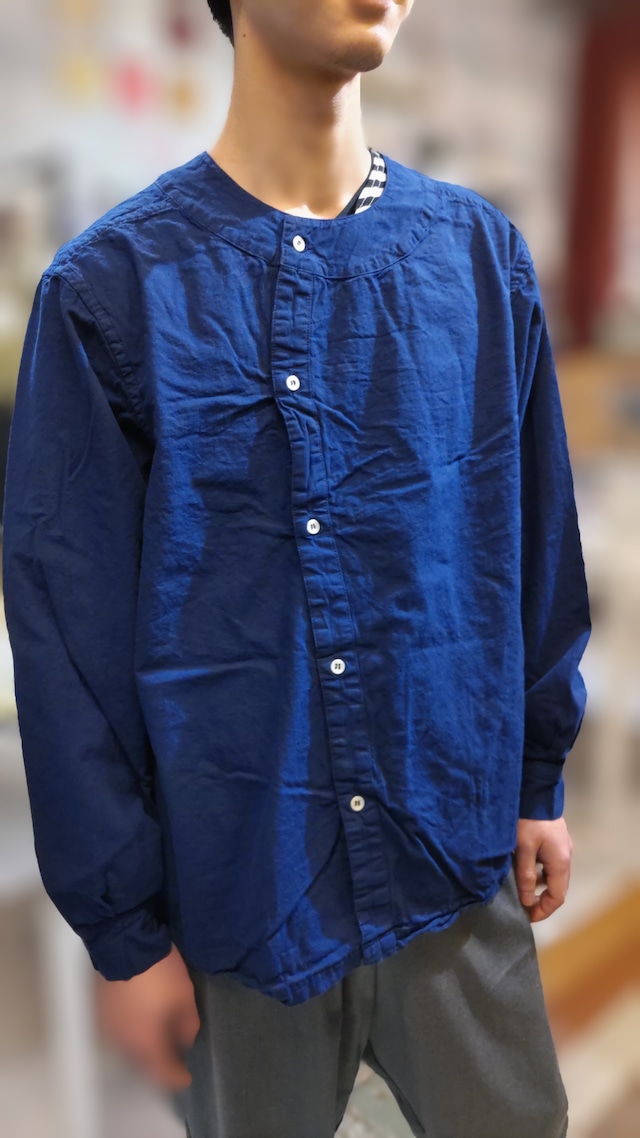 【PRODUCTS】40’S French type  Farmers Shirts Overdye  Navy 40年代フレンチ ファーマーズシャツ染 ネイビー