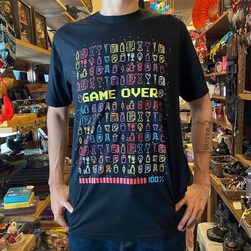 ドットイラスト　GAMEOVER Tシャツ【IXOHOXI】