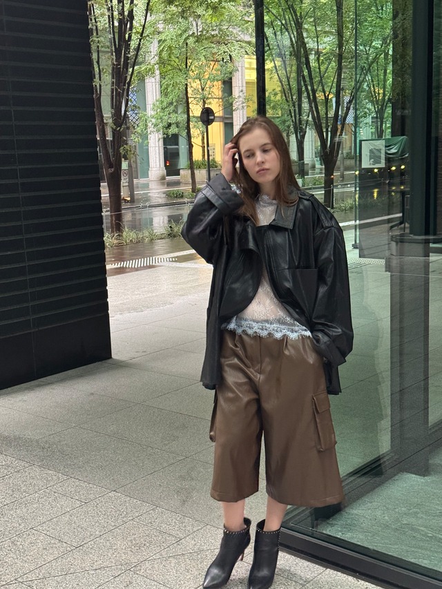 (select)レザーカーゴパンツ