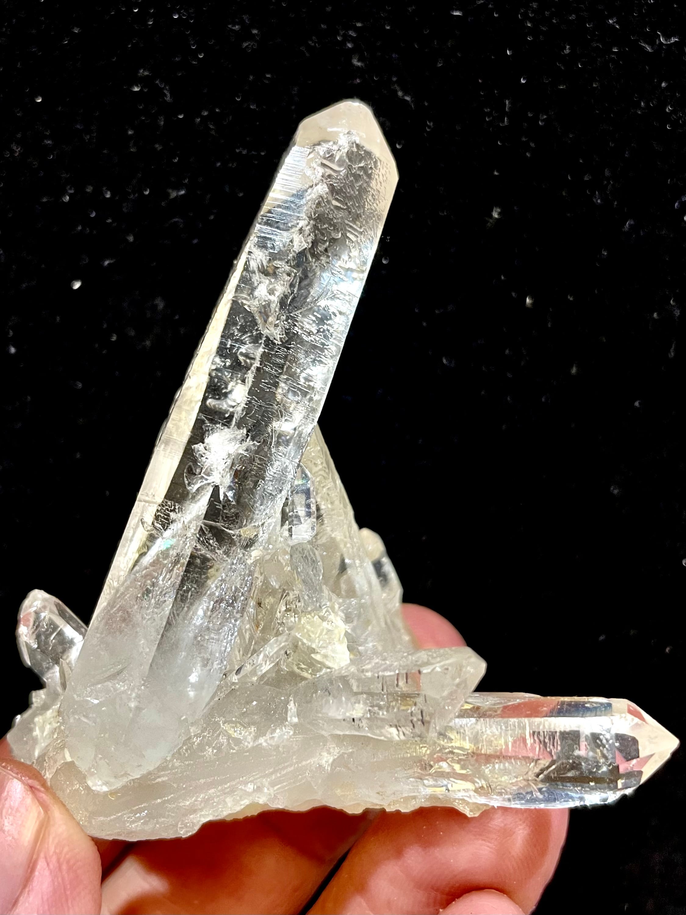 【 美品 高品質 】 水晶 クラスター スターブラリー ビジョンクオーツ ゼッカデソウザ産水晶クラスター・ヴィジョンクォーツ・スターブラリー