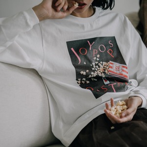 ポップコーンロングスリーブTシャツ（ホワイト）