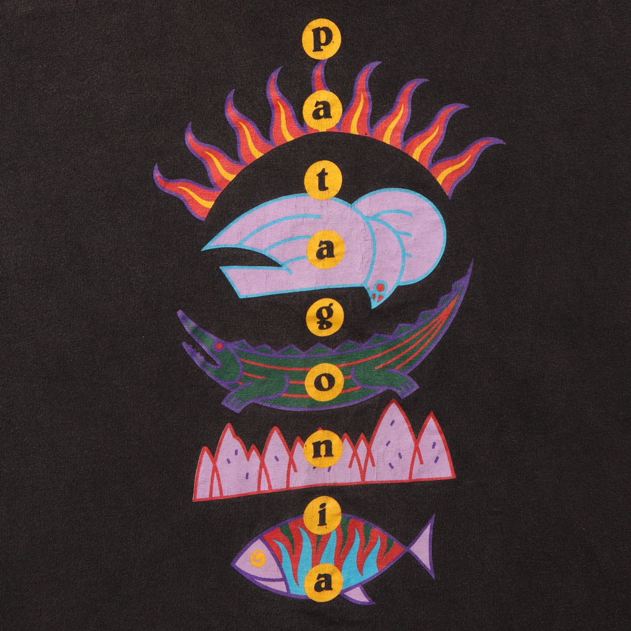 希少 L 黒 patagonia 90s パタゴニア Tシャツ ブラック 米国製