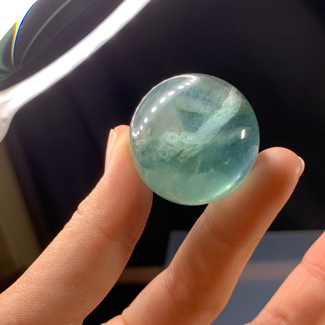 9.スフィア　エンジェルフェザー☆ブルーグリーンフローライト