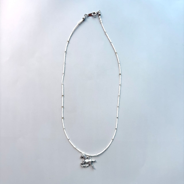 vintage beadsのネックレス horse(x013)