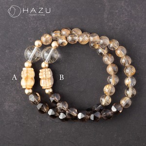 高ランク・パワフルな金銀＆ルチル貔貅［ゴールドタイチンルチル貔貅／ルチルクォーツ／シルバールチルクォーツ／スモーキークォーツ］