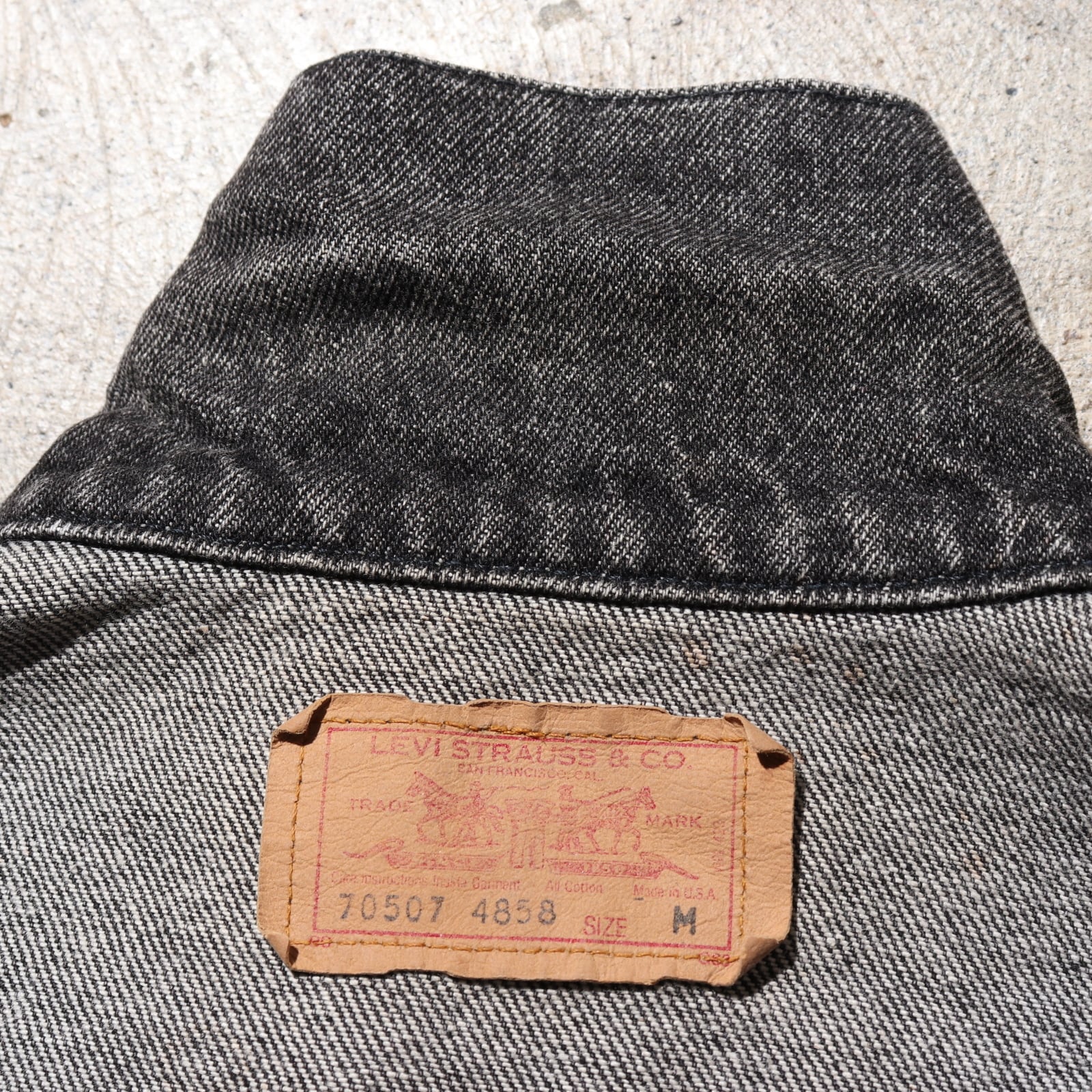 美品 M 先染め 70507 USA Levi's ブラックデニムジャケット 黒 美品 M 先染め 70507 USA Levi's ブラックデニムジャケット 黒