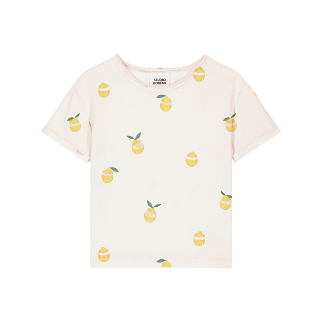 【予約・送料無料】STUDIO BOHEME / T-SHIRT ORSO / OFF WHITE / LEMON / 18M-24M