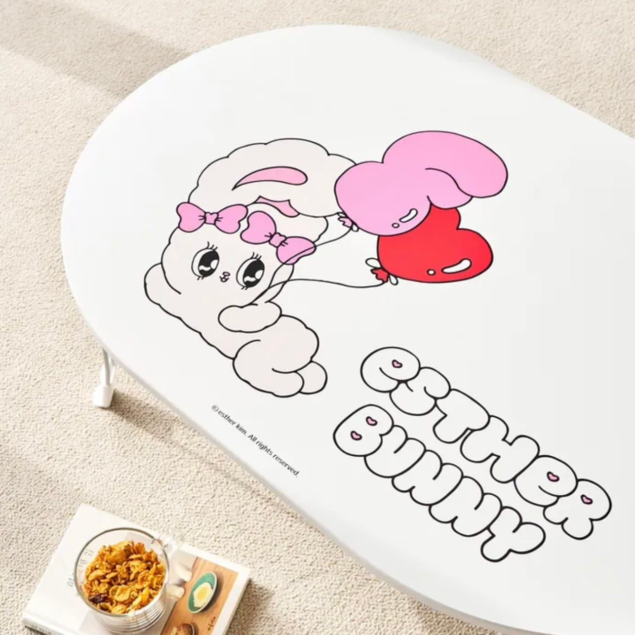 韓国公式】esther bunny folding table 720 5types / エスター