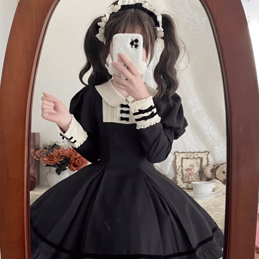 ロリータファッション通販 SEASONZ クラシカルメイド服 ロング
