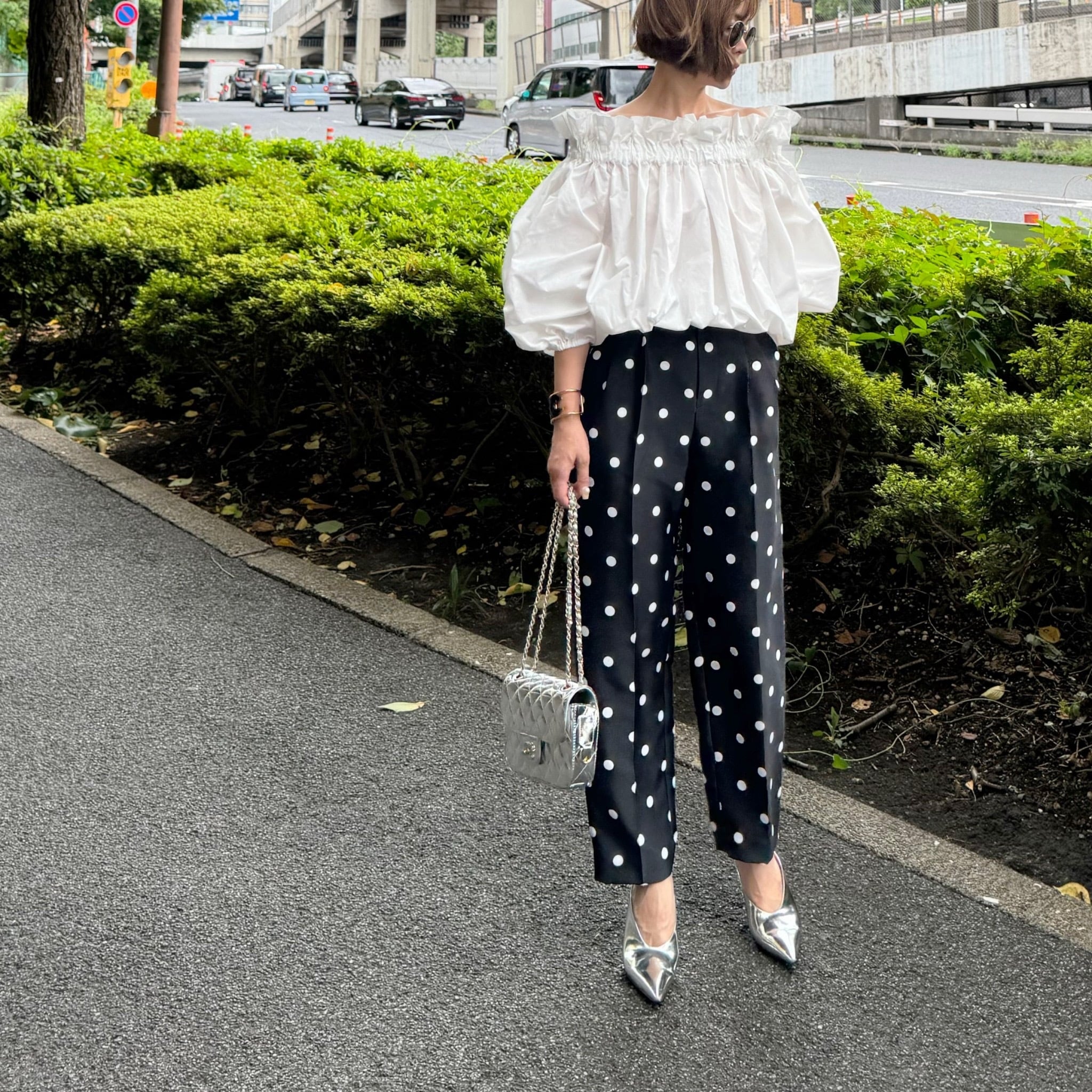 ドットテーパードパンツ Nicolas | Cygne