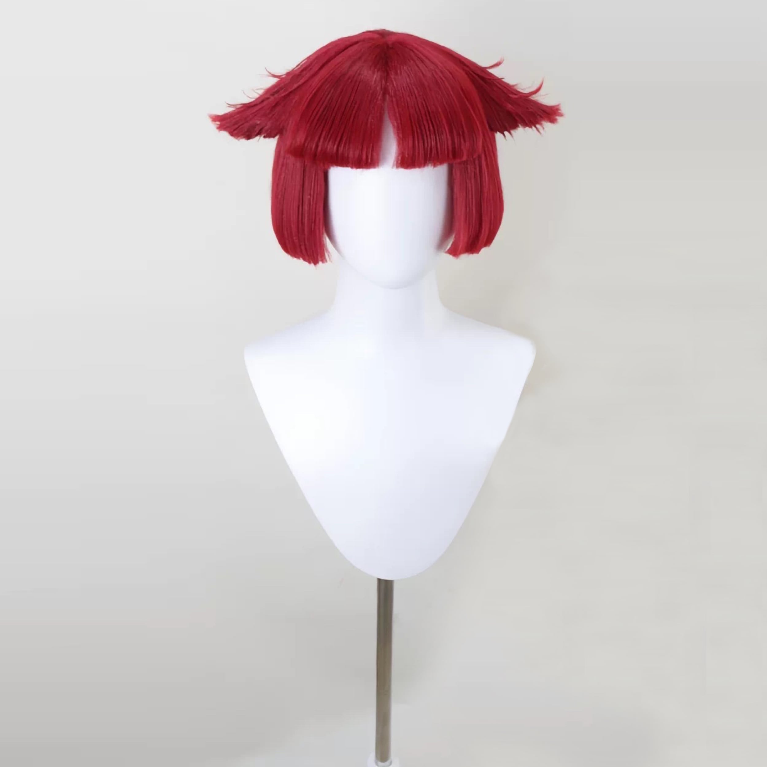 コスプレ耐熱ウィッグ オーダー キャラクター造形ウィッグ レッド 三つ