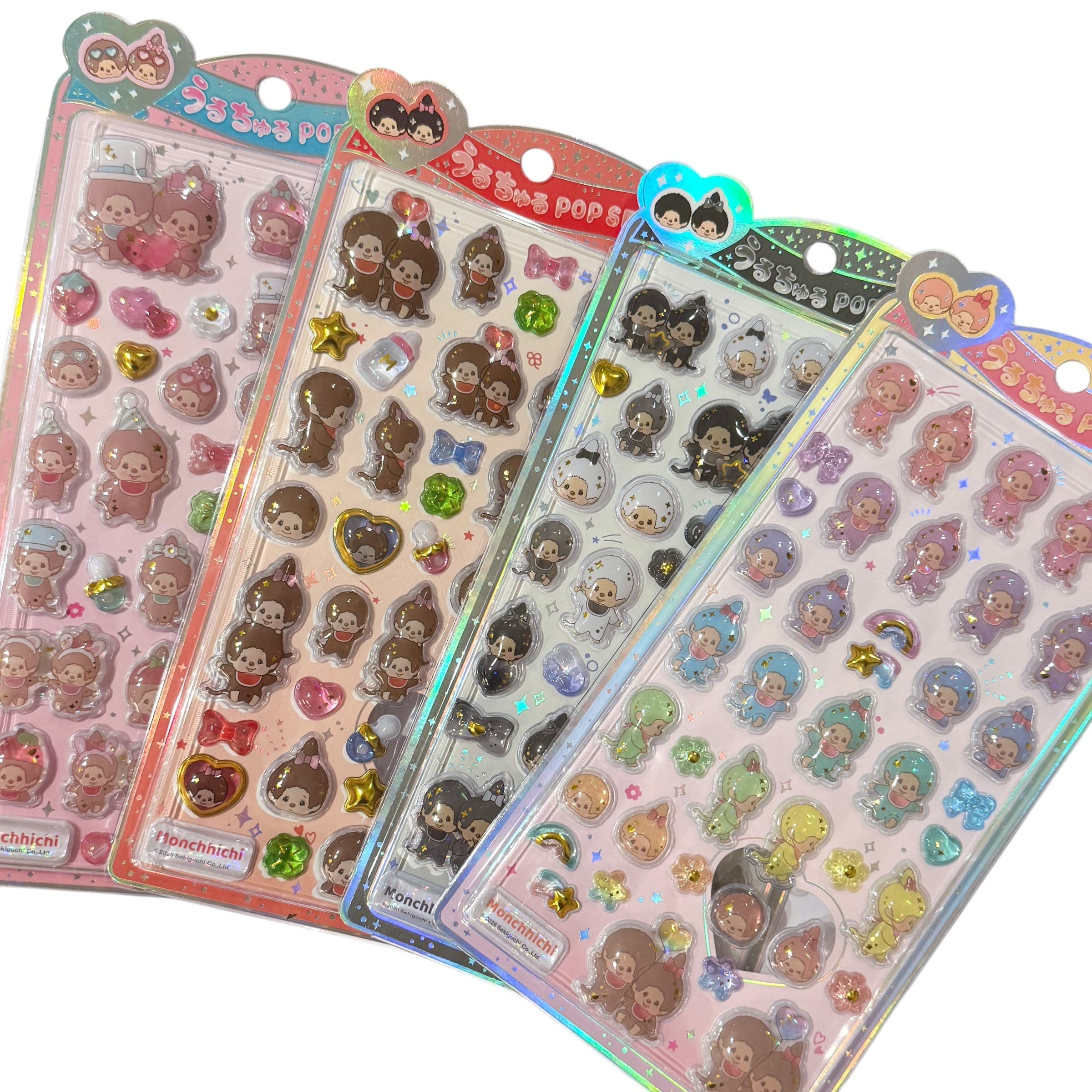 モンチッチ＞うるちゅるポップシール 平成はっぴーフォン3点セット