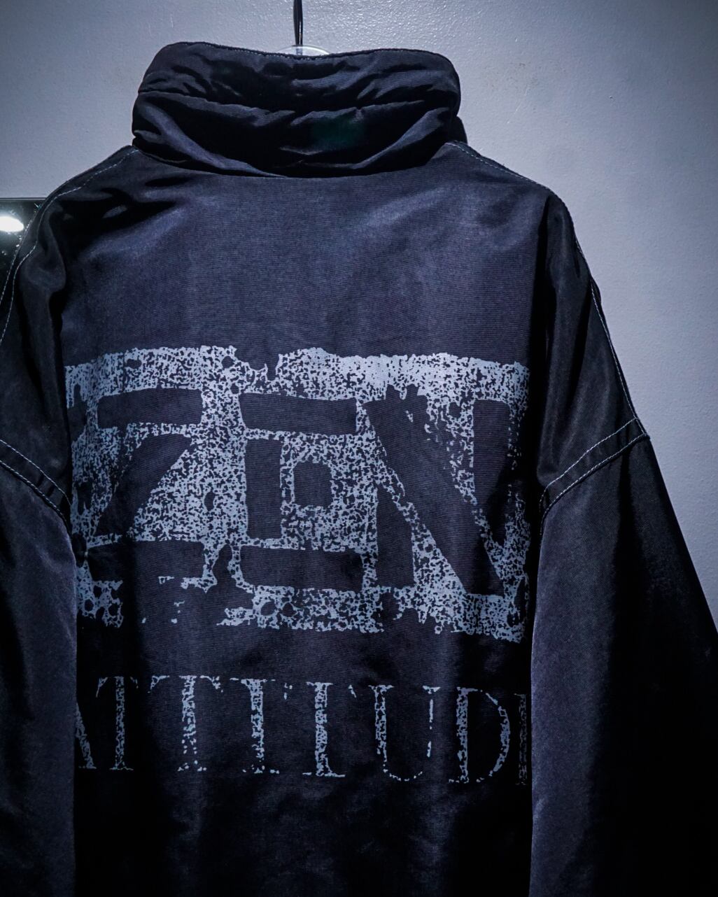 add (C) vintage】“ZEN ATTITUDE” Nylon Pullover Jacket | Caka(カカ