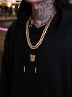 TOKYO GANG STYLE PLATE LOGO HOODIE(GOLD)