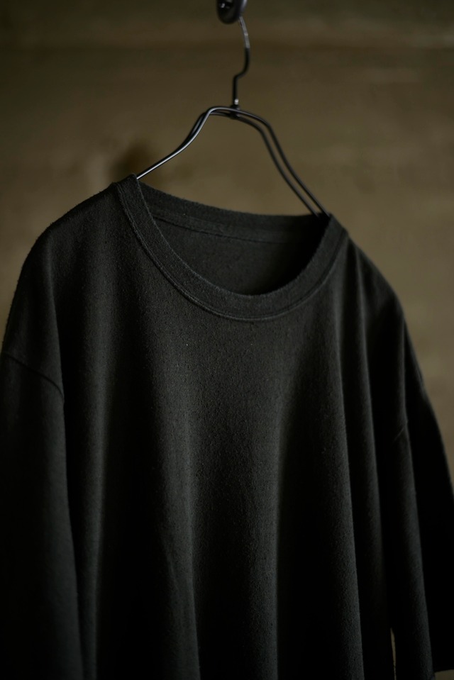 MITTAN / 強撚絹紬糸Tシャツ (黒)