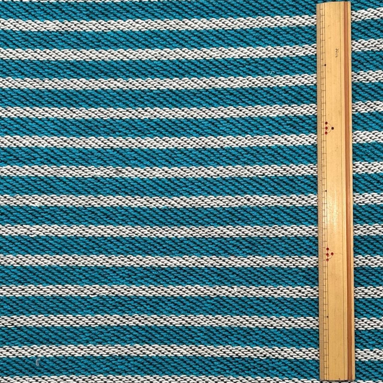 ★TC694◆1.8m◆綿100%ローゲージニット生地◆ボーダー◆ホワイト×ブルー系