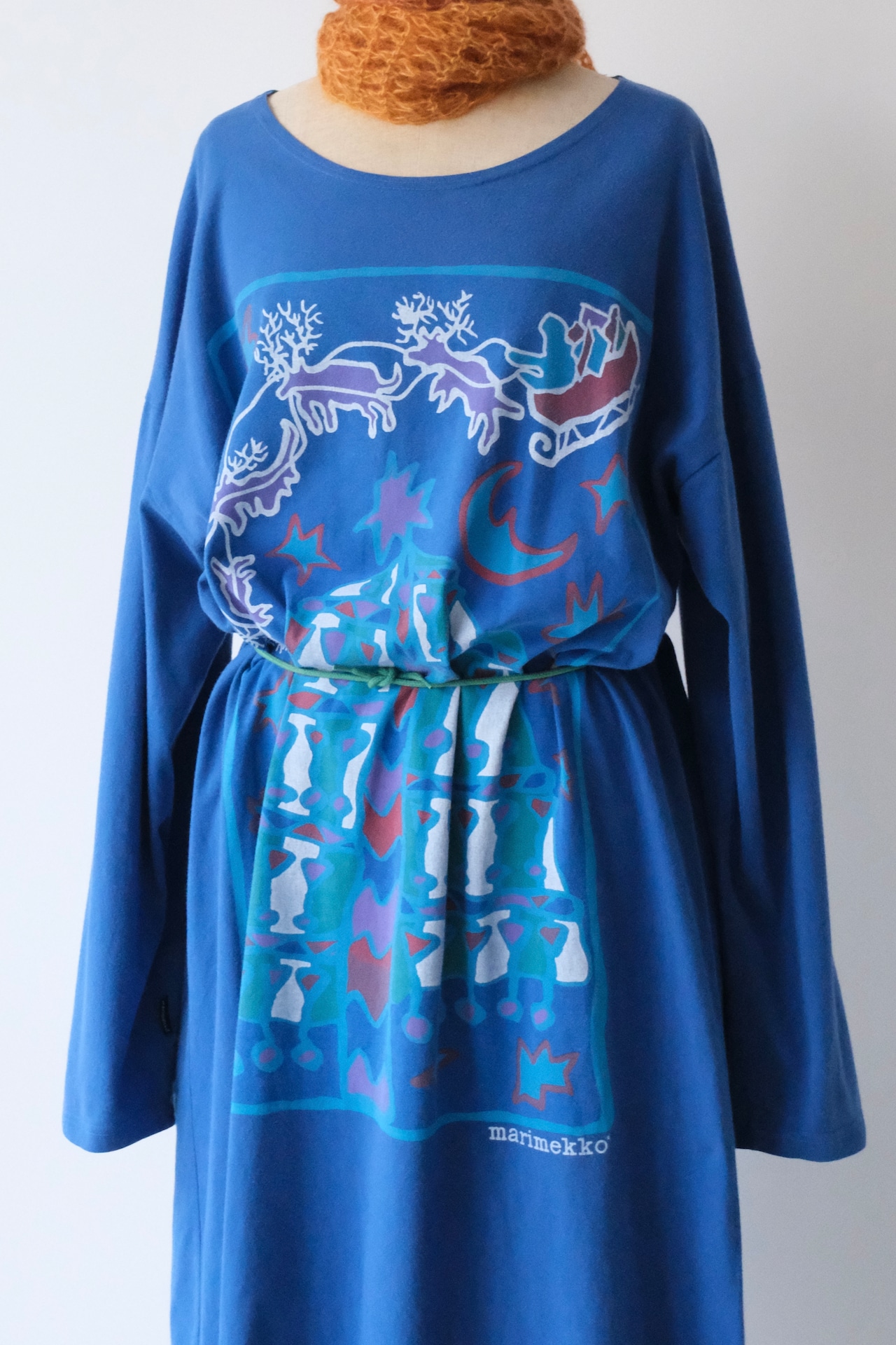 Marimekko blue Christmas dress t-shirt