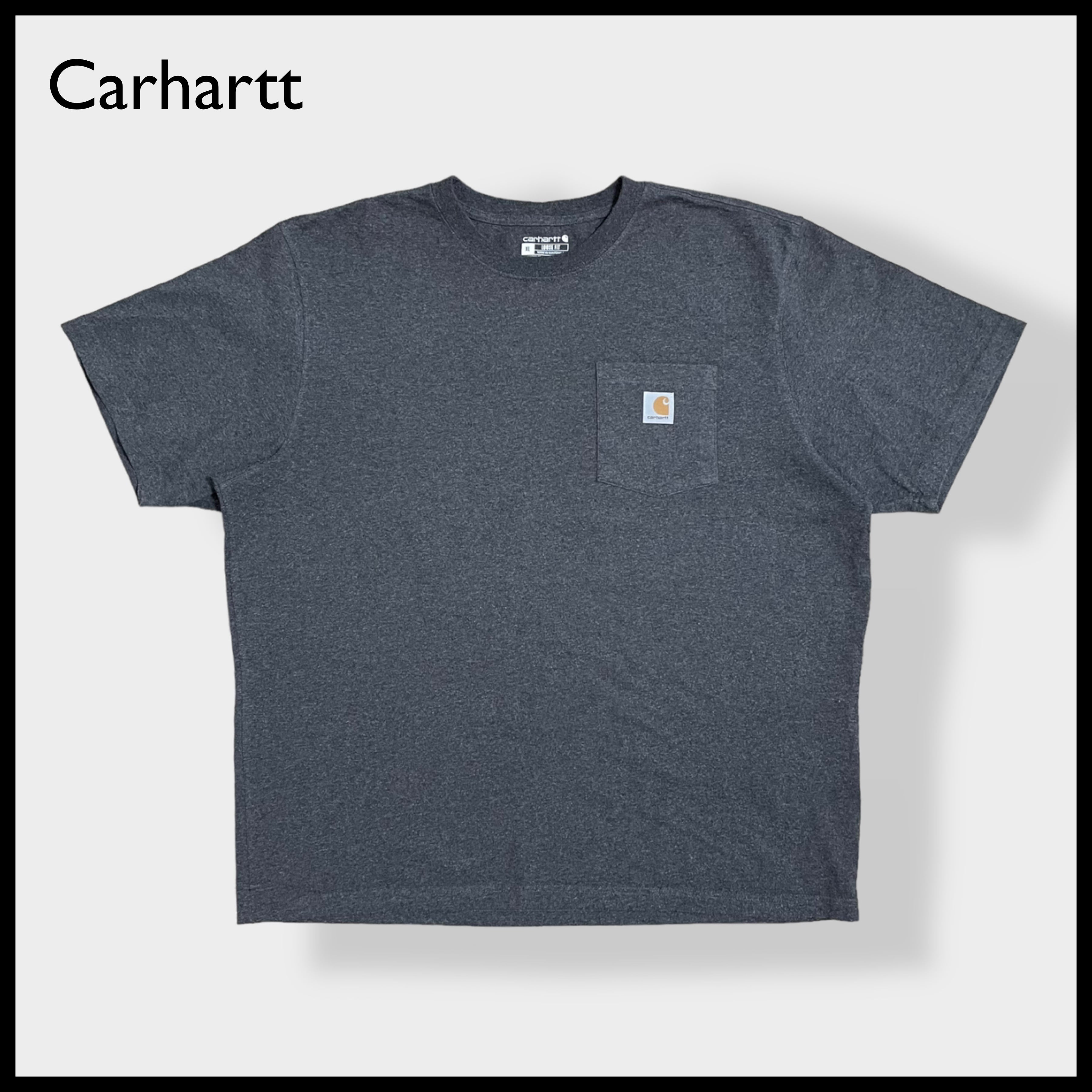 Carhartt】Cロゴ スクエアロゴ ラベル ポケット 半袖 Tシャツ