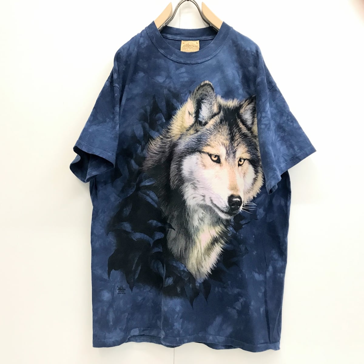 ザ マウンテン00年代 WOLF 狼 アートアニマルプリントTシャツ タイダイ ...