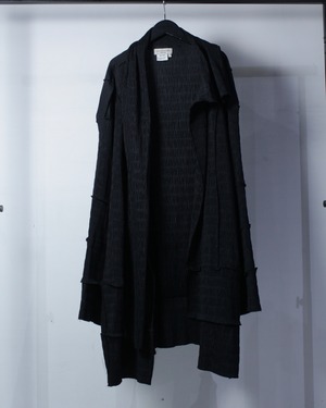 【Caka BLACK】“IVAN GRUNDAHL” Shirring Fabric Layered Gown Coat