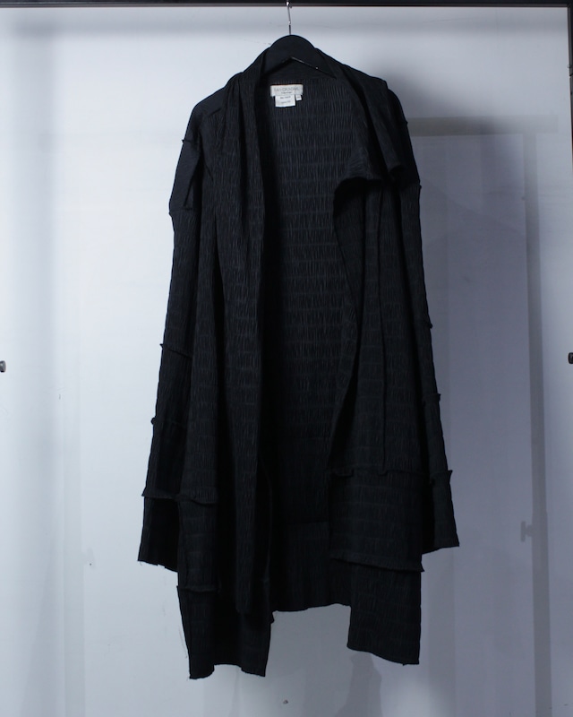 【Caka BLACK】“IVAN GRUNDAHL” Shirring Fabric Layered Gown Coat